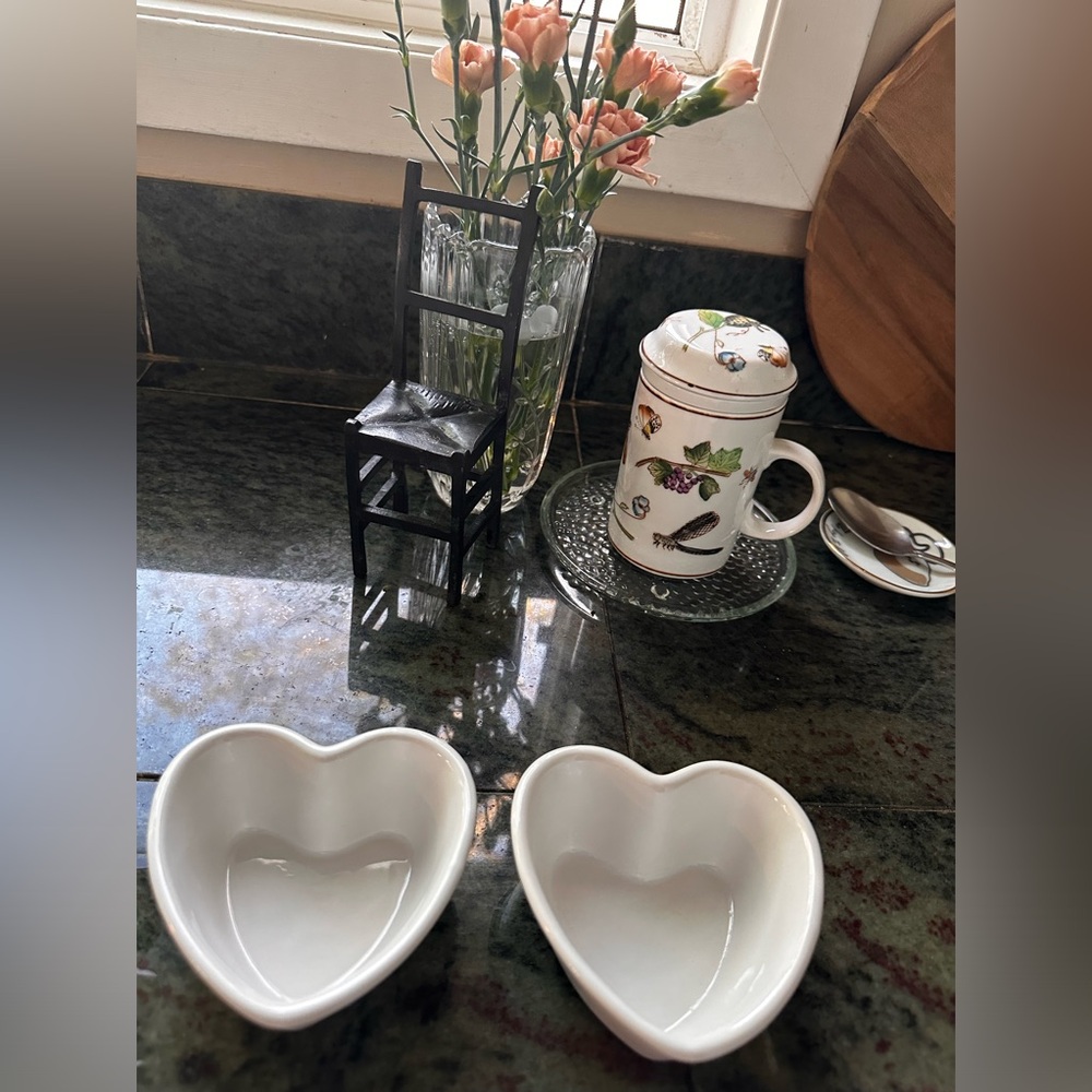 Chantal Pure Solid White Heart-Baking Dish